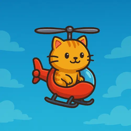 Helicopter Dash Game Logo