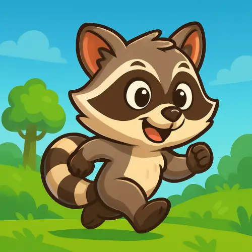 Raccoon Run Game Logo