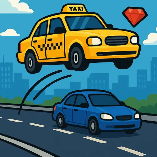 Taxi Jump Game Logo